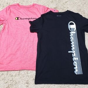 2 New Boys champion t-shirts. Size 18/20 XXL